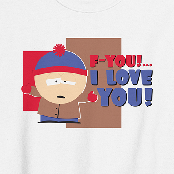 South Park Stan F-You I Love You Die Cut Sticker – South Park Shop