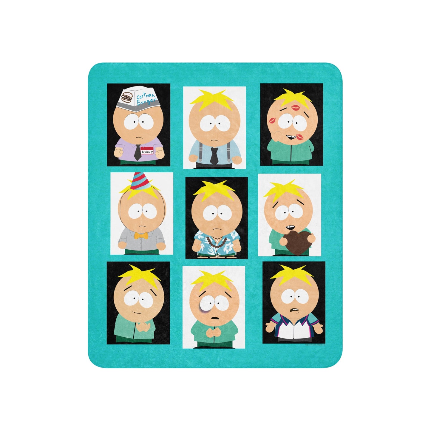 South Park Faces of Butters Sherpa Blanket