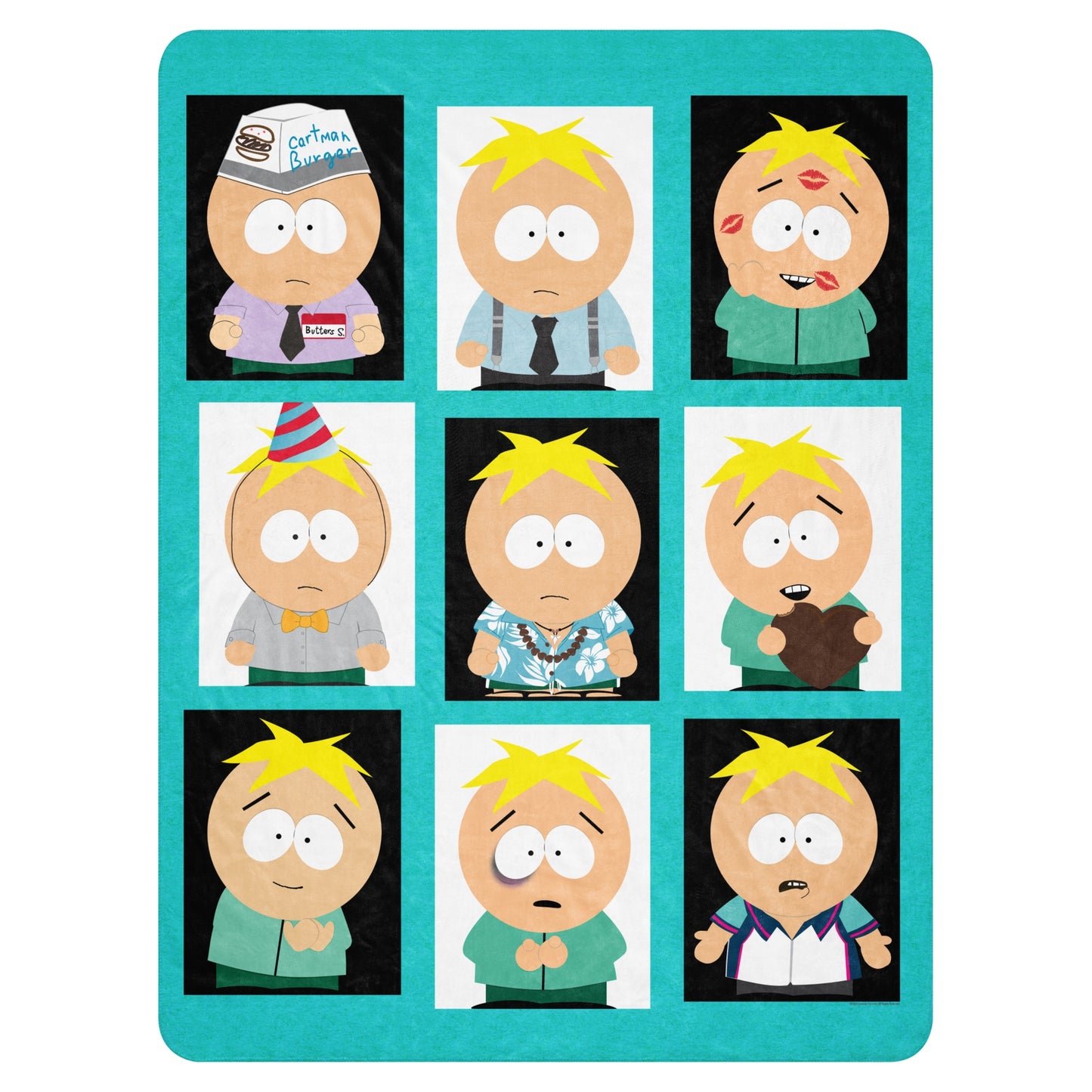 South Park Faces of Butters Sherpa Blanket