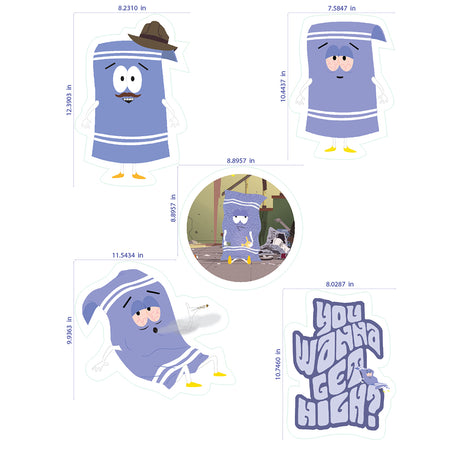 South Park Towelie High Wall Sticker Sheet