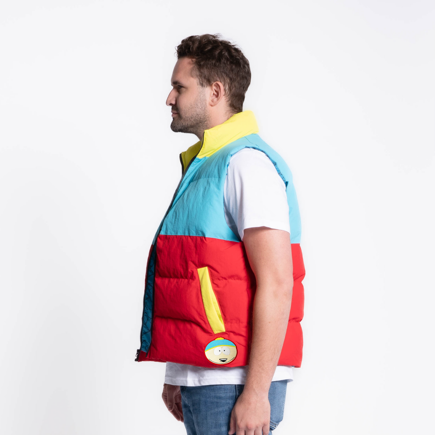 South Park Cartman Colorblock Puffer Vest