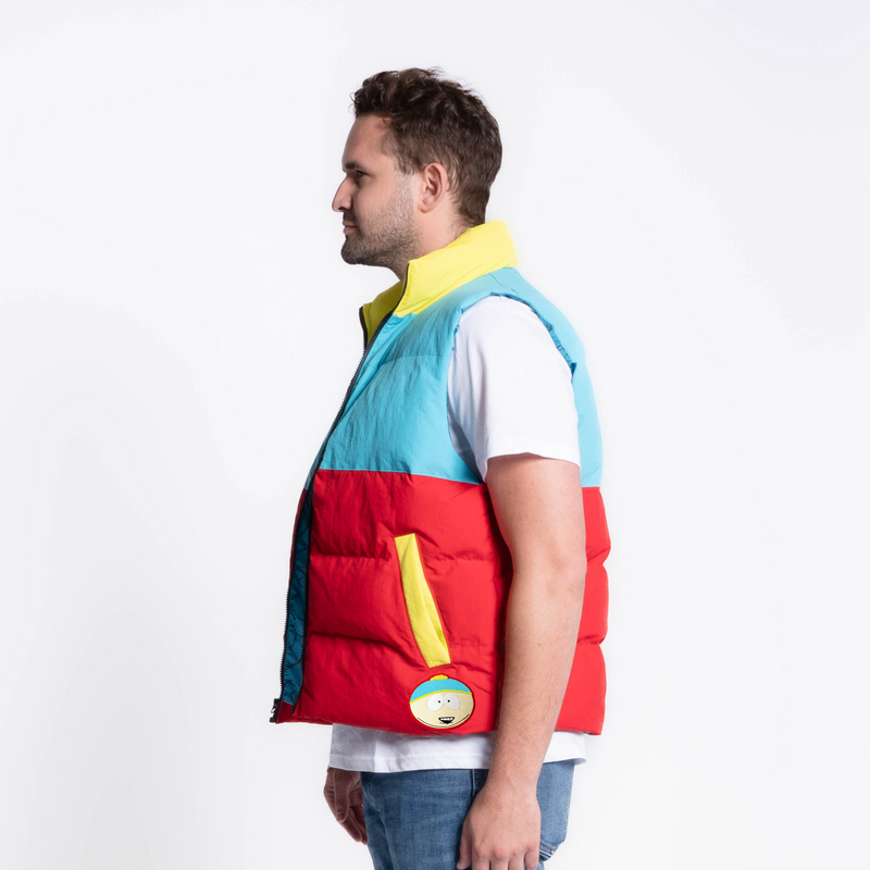 South Park Cartman Colorblock Puffer Vest