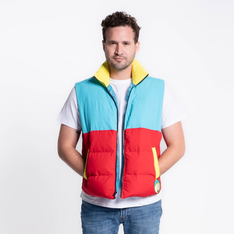 South Park Cartman Colorblock Puffer Vest