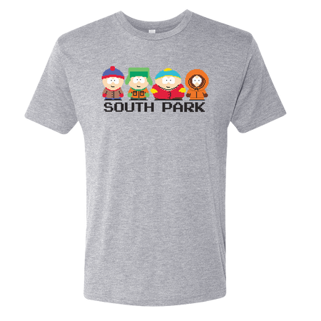 South Park 8-Bit Characters Men's Tri-Blend T-Shirt