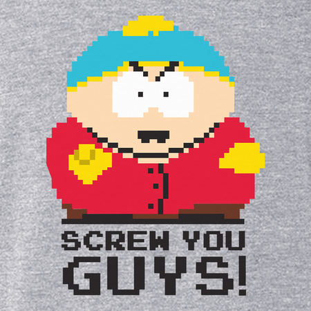 South Park 8-Bit Cartman Screw You Guys Men's Tri-Blend T-Shirt