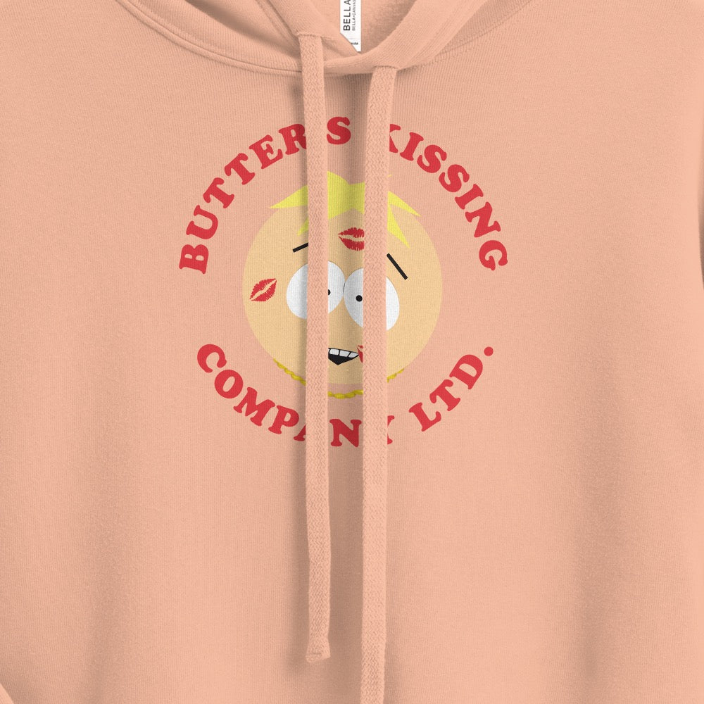 South Park Butter's Kissing Company Women's Fleece Crop Hooded Sweatshirt