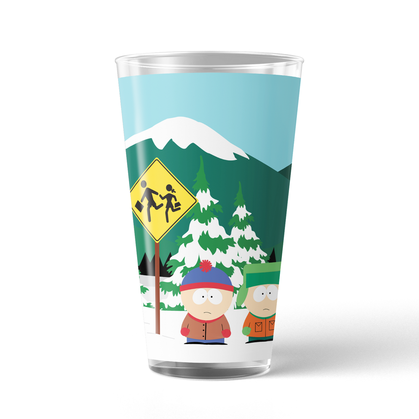 South Park Bus Stop 17 oz Pint Glass