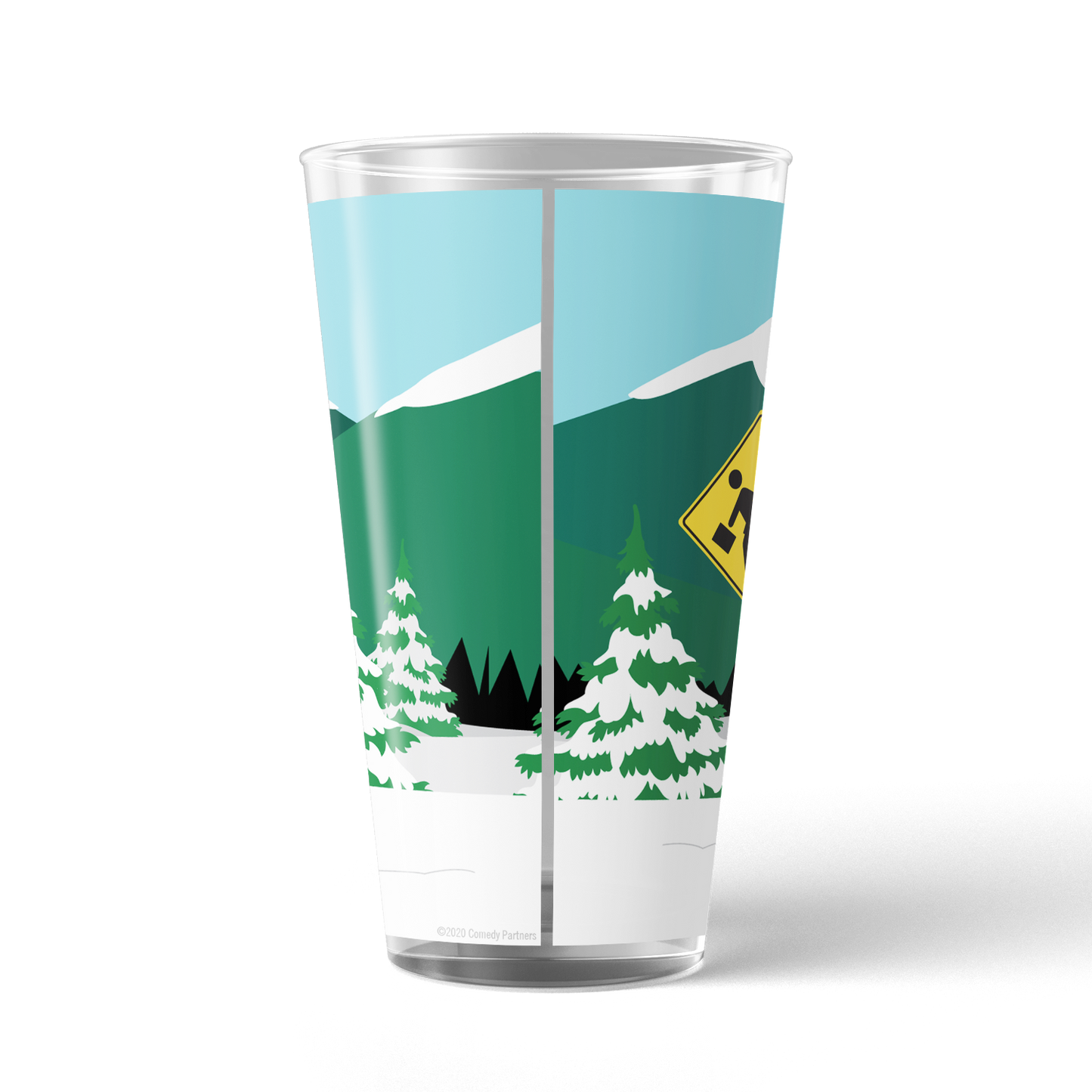 South Park Bus Stop 17 oz Pint Glass