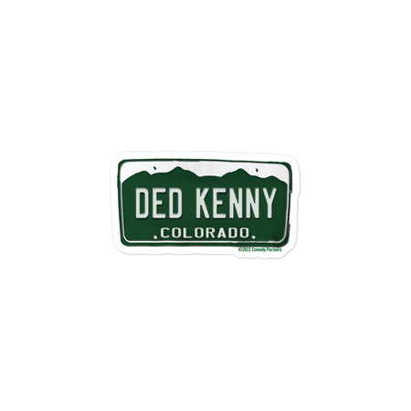 South Park Ded Kenny License Plate Die Cut Sticker