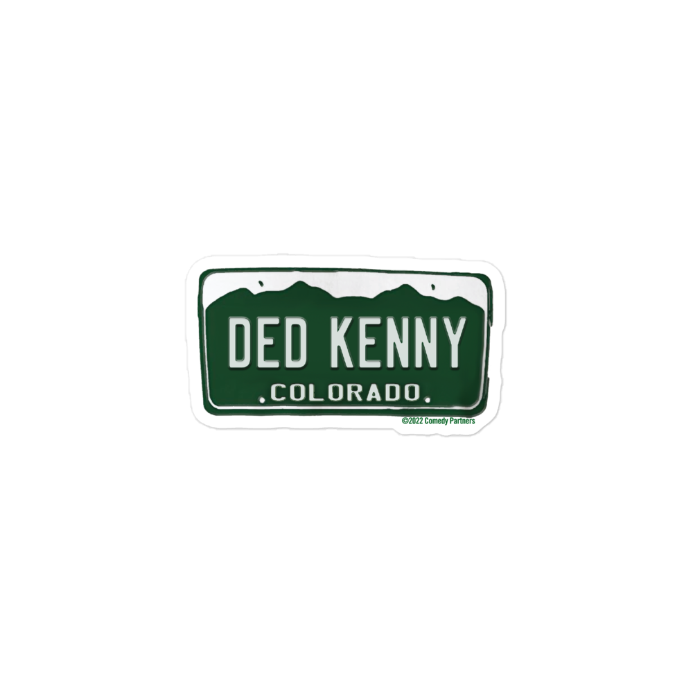 South Park Ded Kenny License Plate Die Cut Sticker