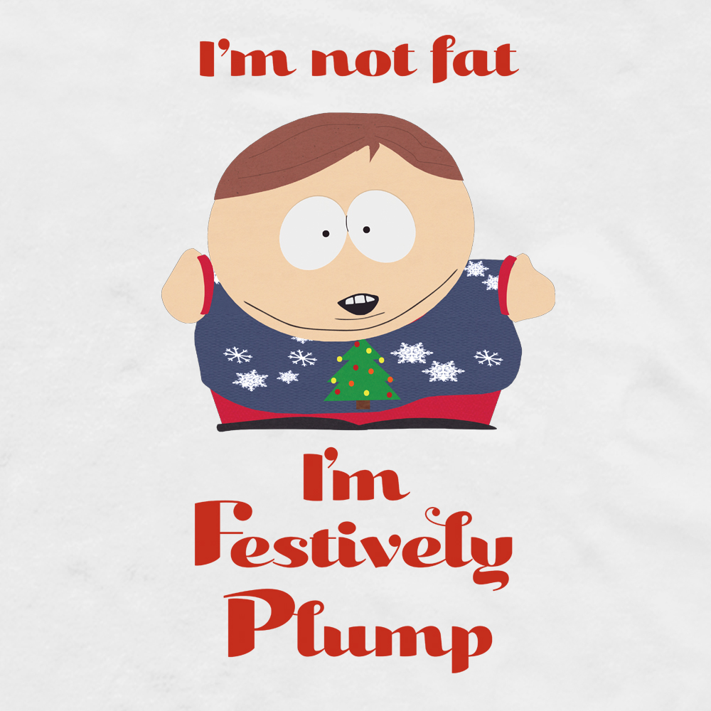 South Park Cartman Festively Plump Adult Short Sleeve T-Shirt