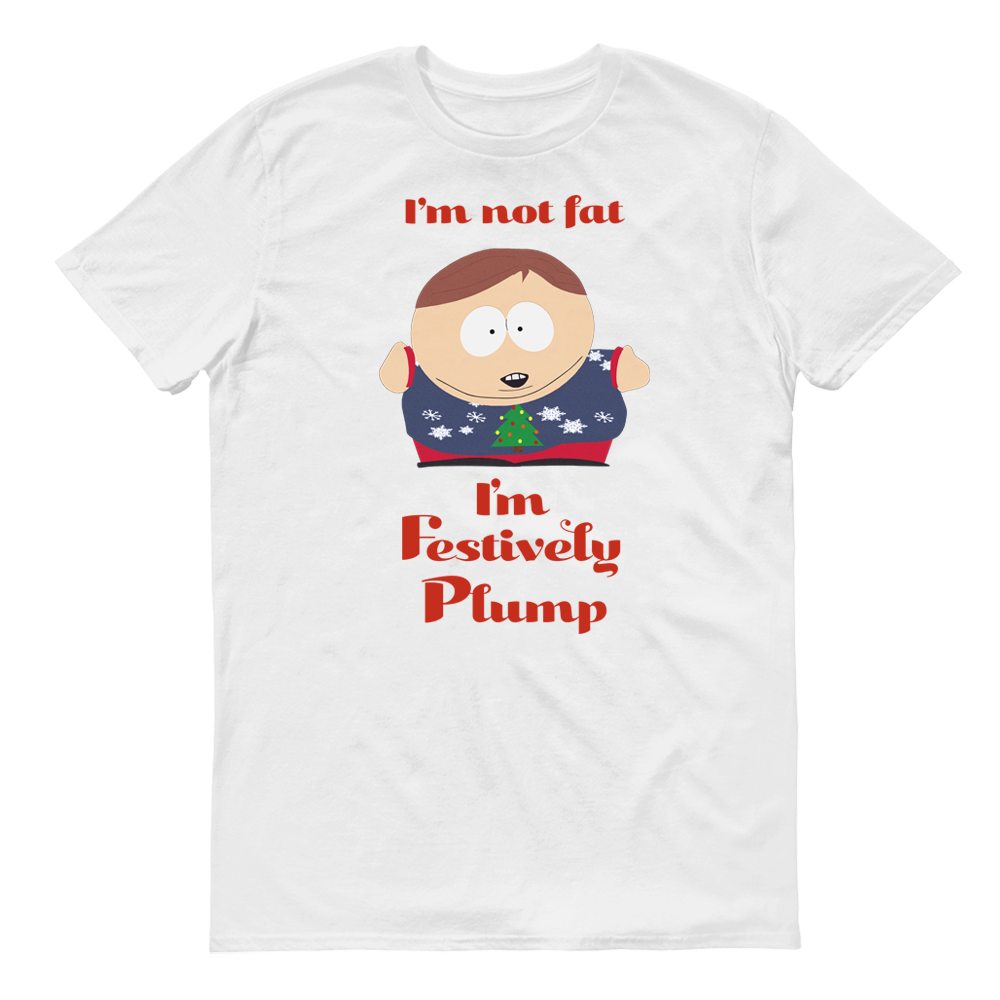 South Park Cartman Festively Plump Adult Short Sleeve T-Shirt