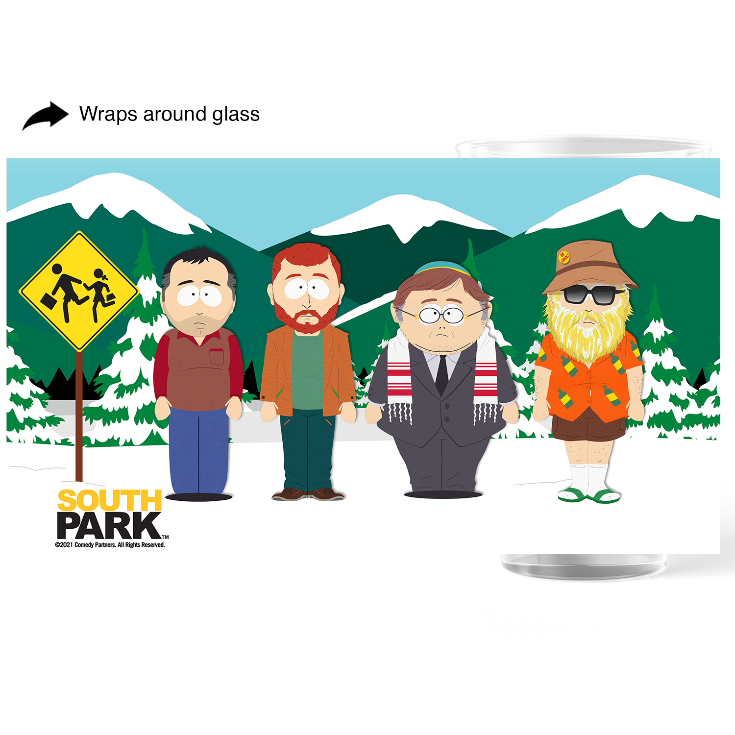 South Park Future Bus Stop 17 oz Pint Glass