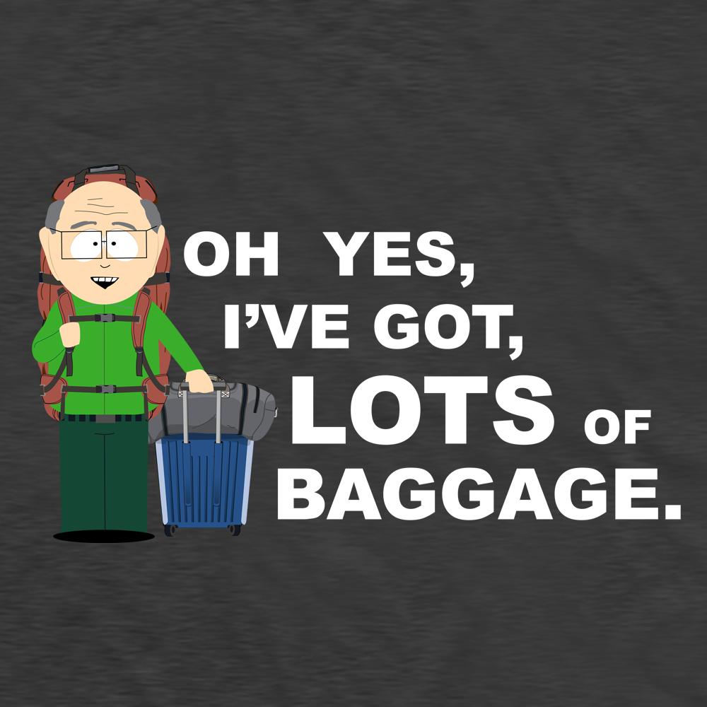 South Park Mr. Garrison Baggage Adult Short Sleeve T-Shirt