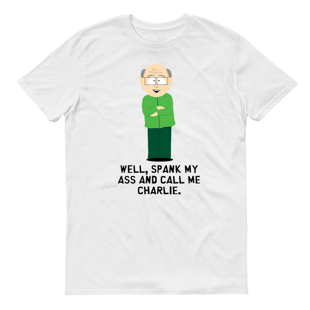 South Park Mr. Garrison Call Me Charlie Adult Short Sleeve T-Shirt