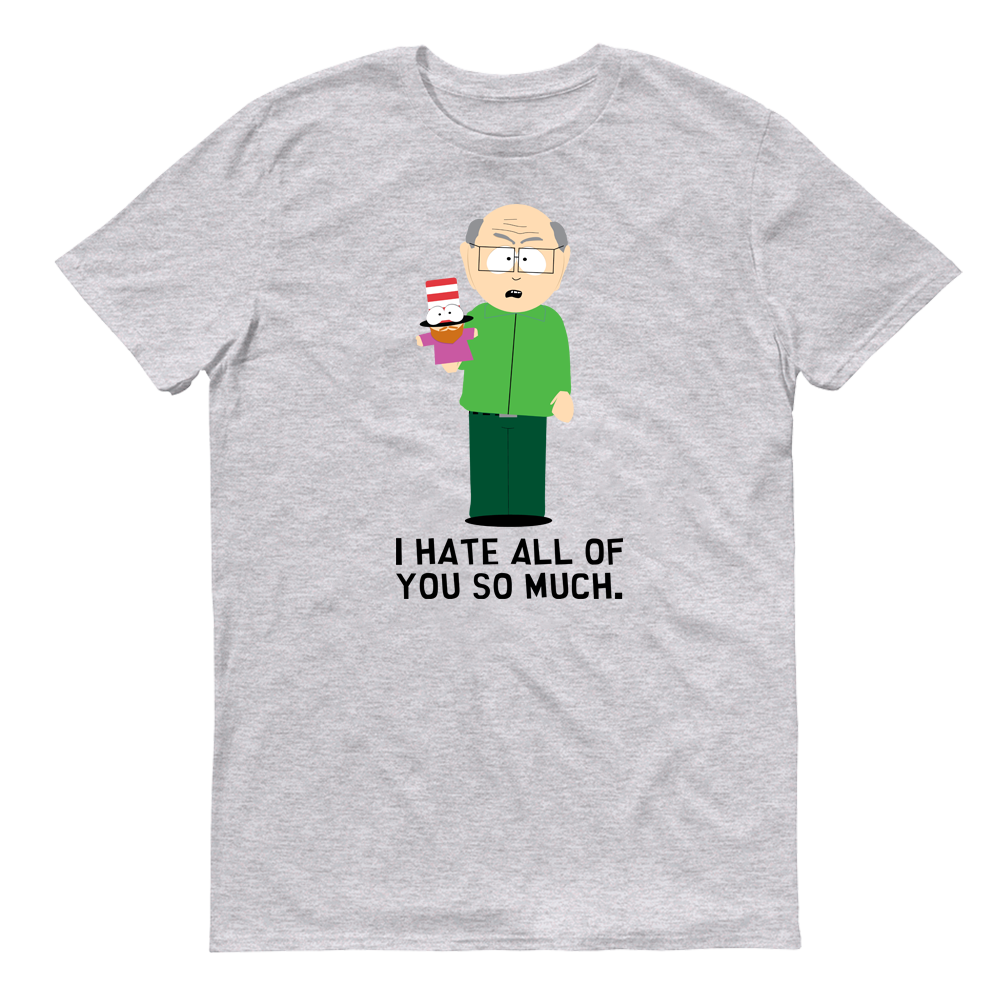 South Park Mr. Garrison I Hate All of You Adult Short Sleeve T-Shirt