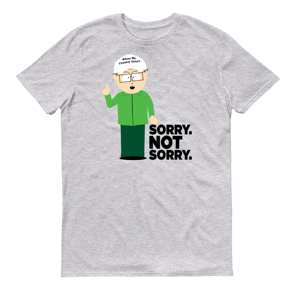 South Park Mr. Garrison Sorry Not Sorry Adult Short Sleeve T-Shirt