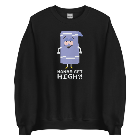 South Park Towelie Wanna Get High Fleece Crewneck Sweatshirt