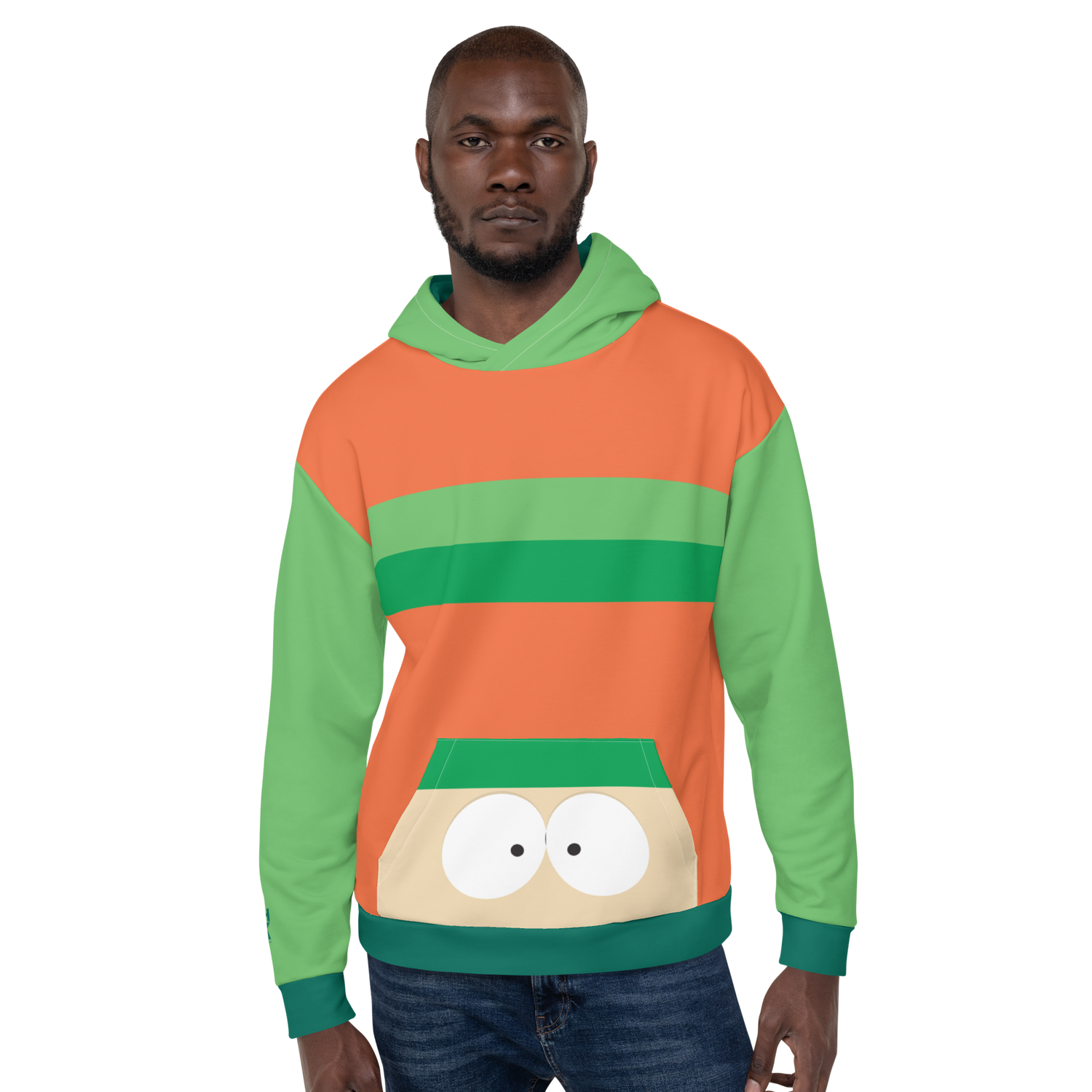 South Park Kyle Color Block Unisex Hooded Sweatshirt