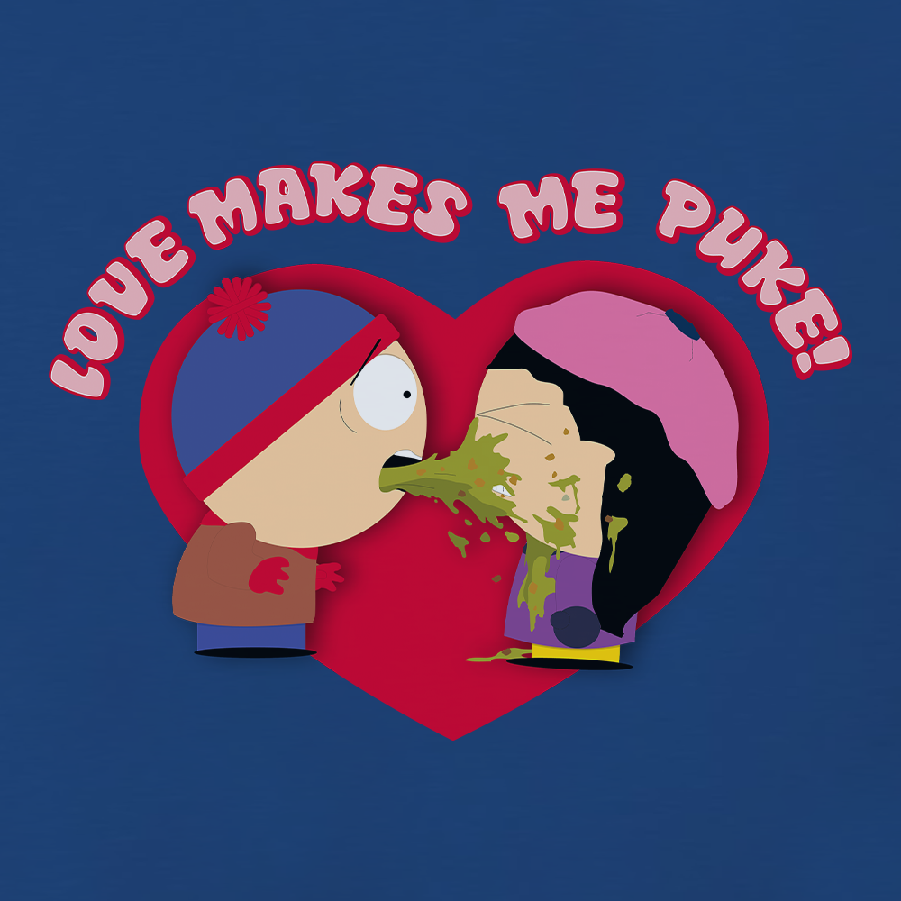 South Park Love Makes Me Puke Adult Short Sleeve T-Shirt