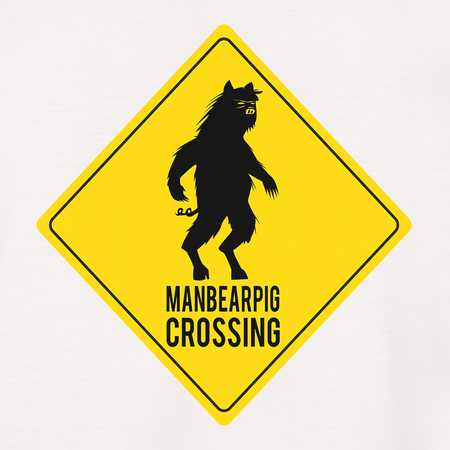 South Park ManBearPig Crossing Adult Short Sleeve T-Shirt