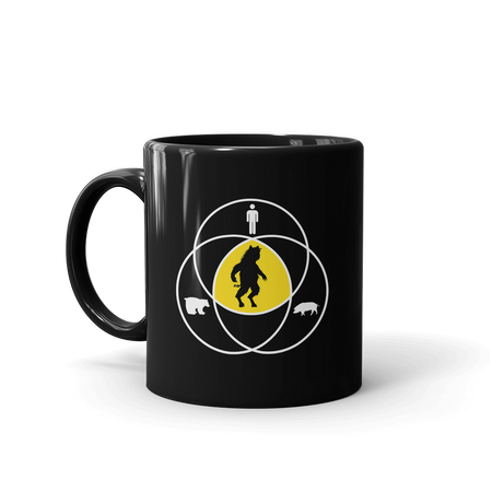 South Park ManBearPig Venn Diagram Black Mug