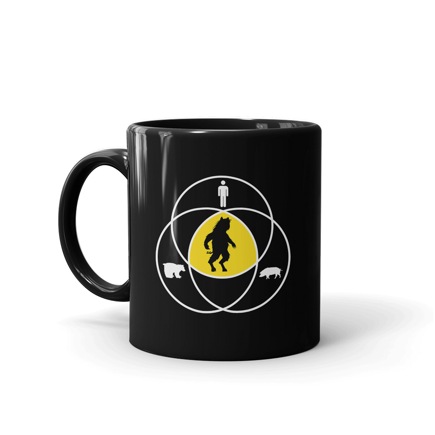 South Park ManBearPig Venn Diagram Black Mug