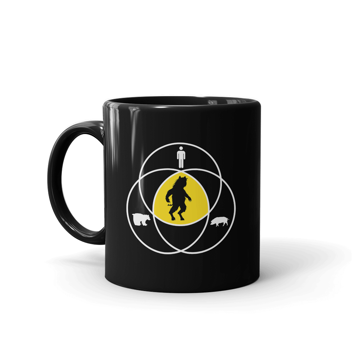 South Park ManBearPig Venn Diagram Black Mug