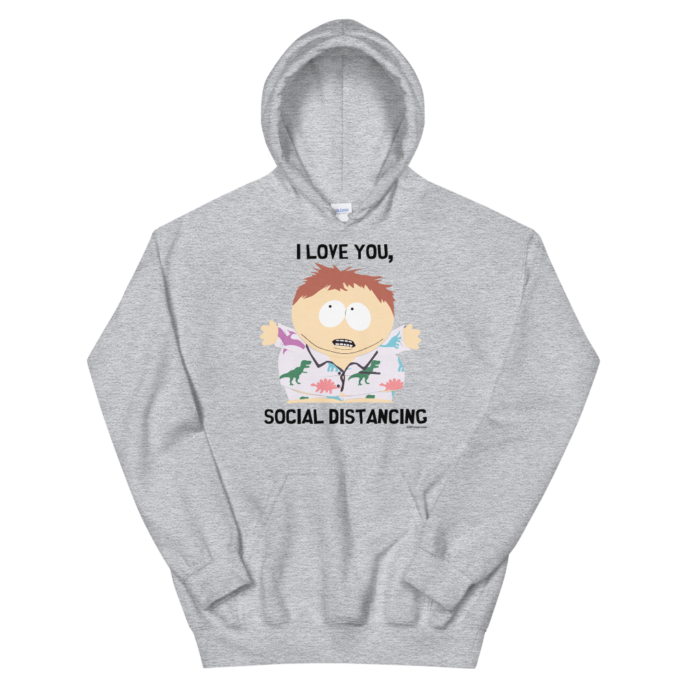 South Park I Love You Social Distancing Fleece Hooded Sweatshirt