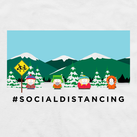 South Park Social Distancing Adult Short Sleeve T-Shirt