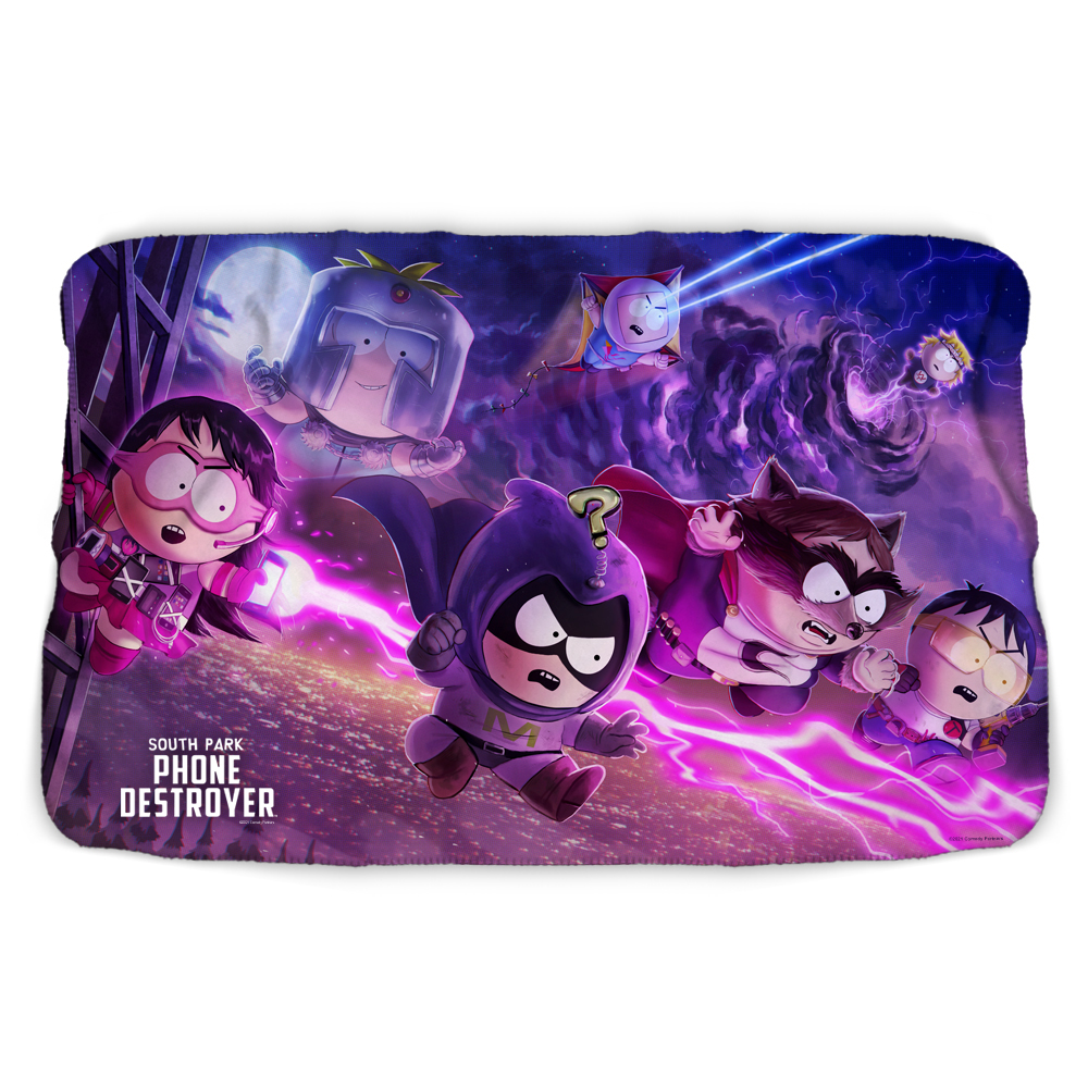 South Park Splash Superheroes Sherpa Blanket