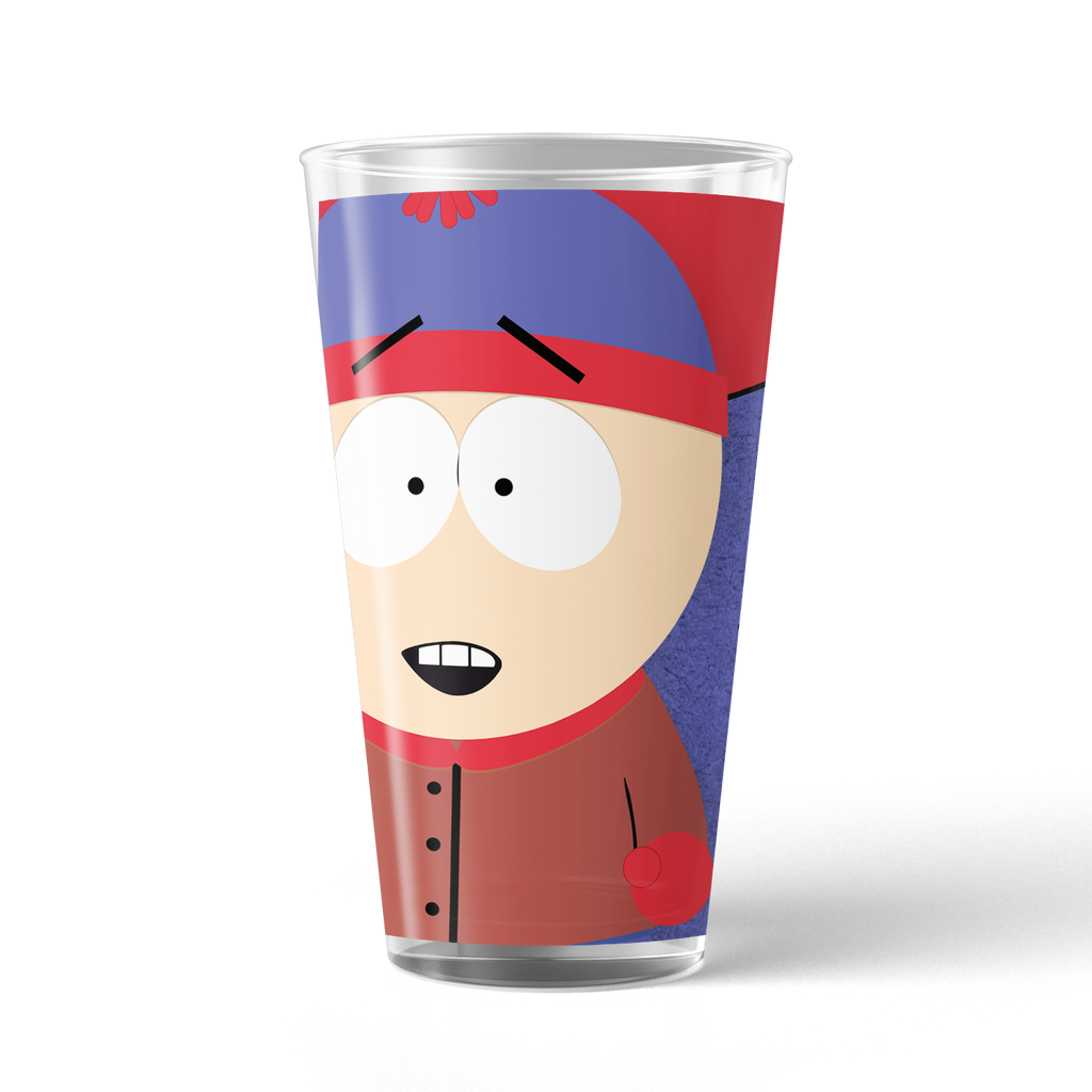 South Park Stan Kicks Ass 17 oz Pint Glass – South Park Shop