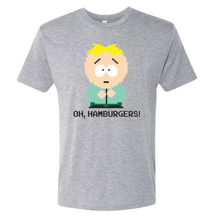 South Park Butters Oh Hamburgers Men's Tri-Blend T-Shirt