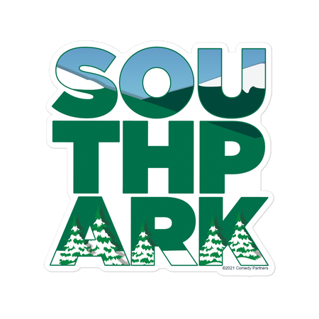 South Park Scenery Logo Die Cut Sticker