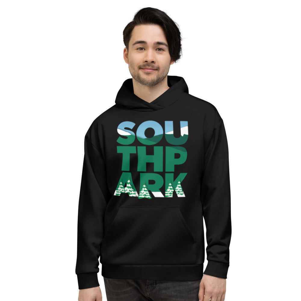 South Park Logo All-Over Print Adult Hooded Sweatshirt - SDCC Exclusive Color