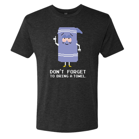 South Park 8-Bit Towelie Bring a Towel Men's Tri-Blend T-Shirt